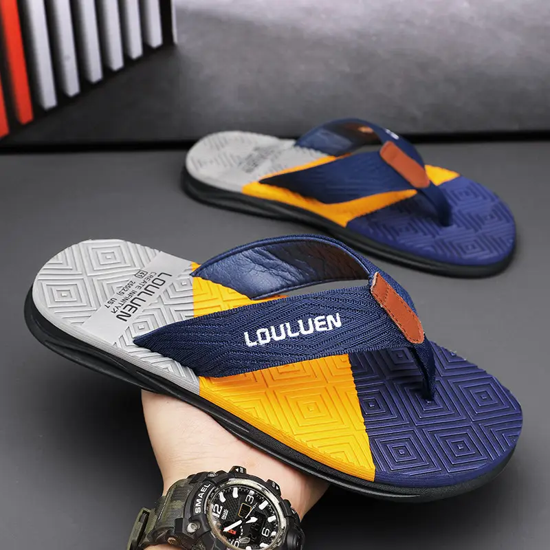 Fujian big manufacturers 2023 Summer flip-flops men's foot sandals casual trend non-slip personality fashion outside