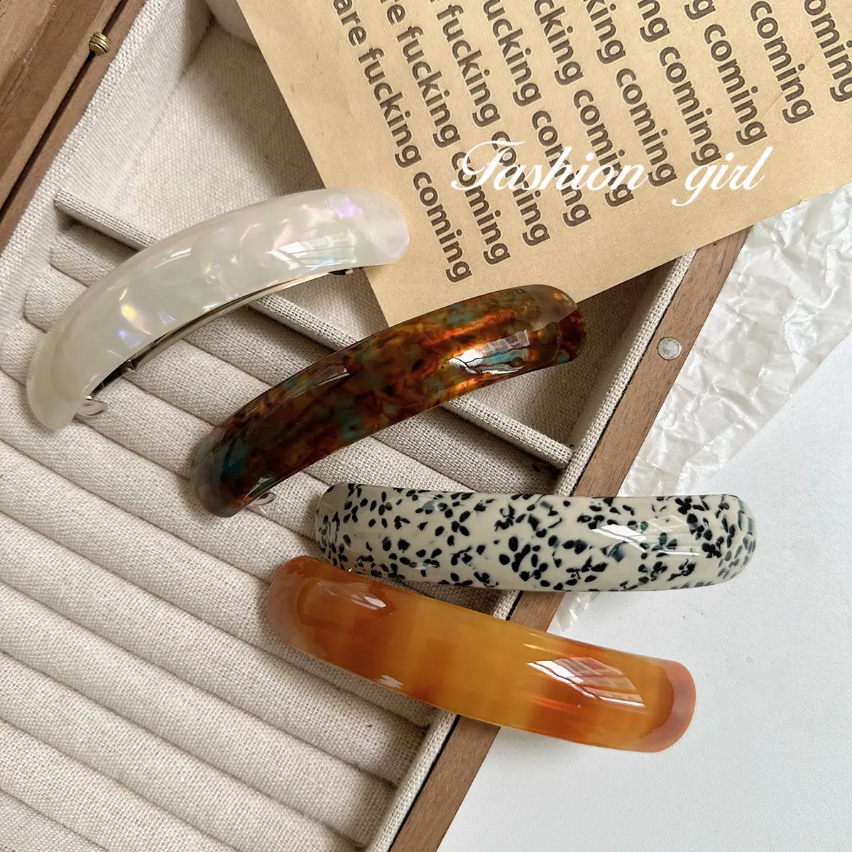 Aceticate Hairpin for Women, Retro Tortoiseshell, Fashionable Stylish Hairpin - Image 7