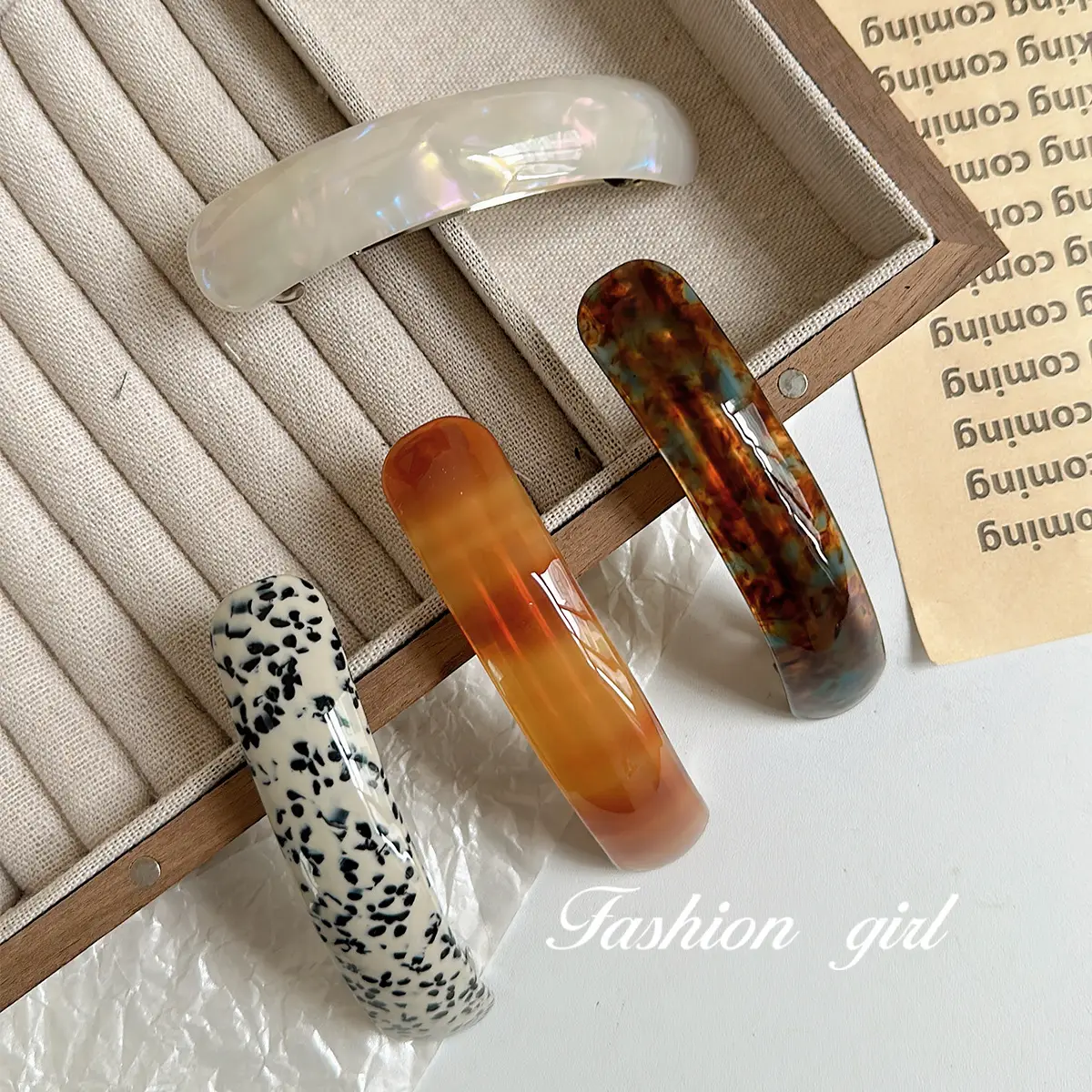 Aceticate Hairpin for Women, Retro Tortoiseshell, Fashionable Stylish Hairpin — feature 12