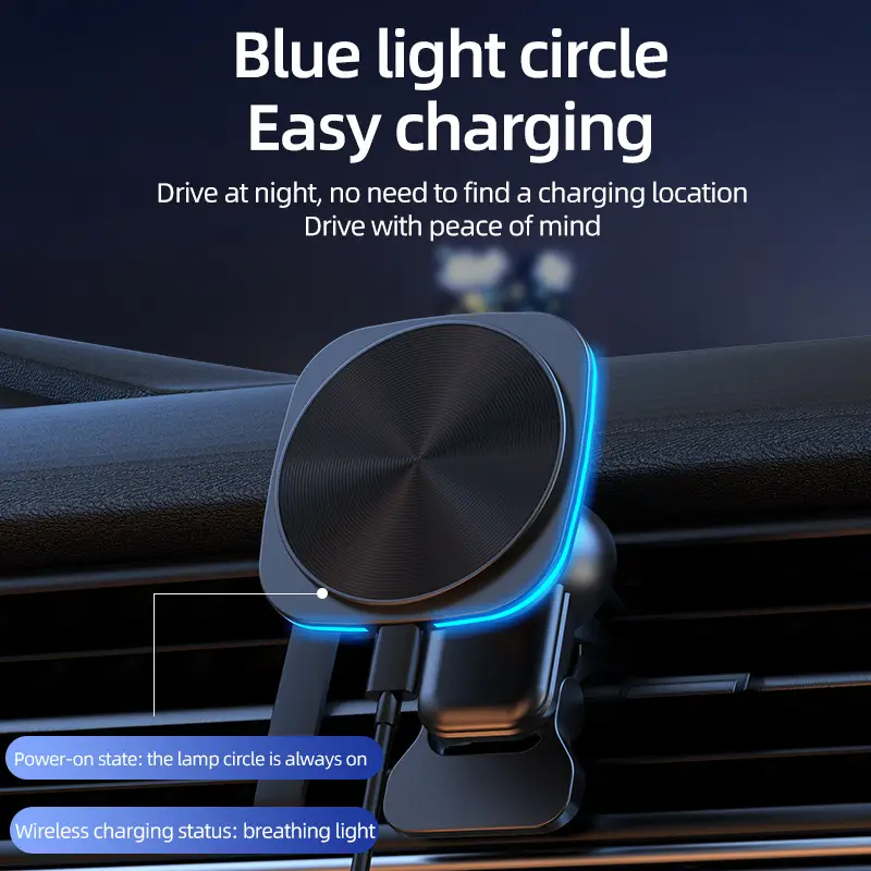 15W Magnetic Wireless Charger for Apple & Android Phones - Image 3