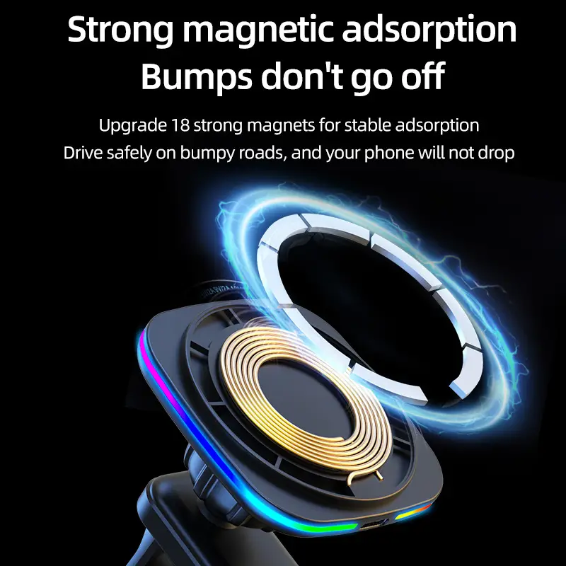15W Magnetic Wireless Charger for Apple & Android Phones - Image 5