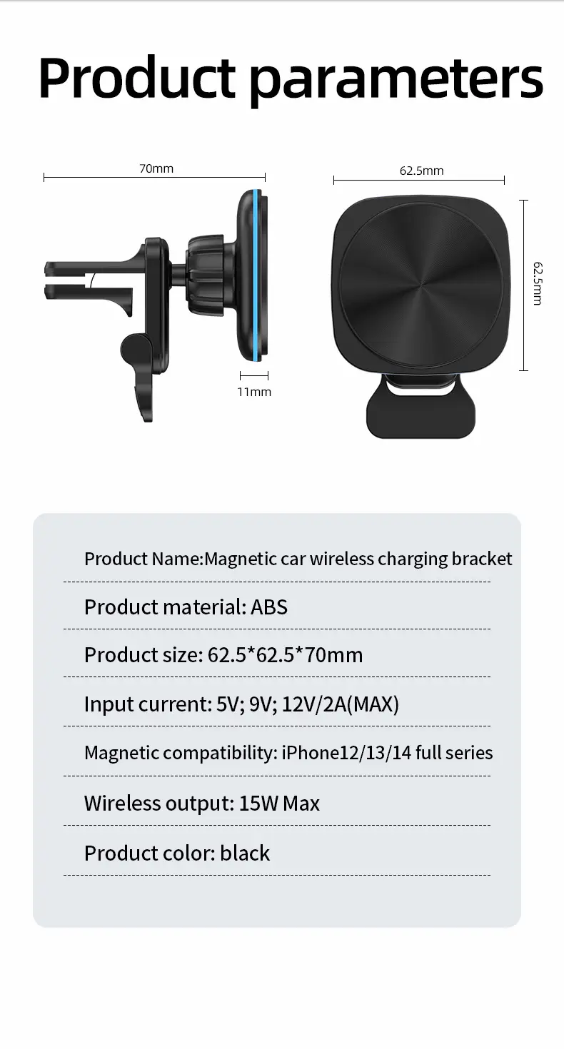 15W Magnetic Wireless Charger for Apple & Android Phones — feature 15