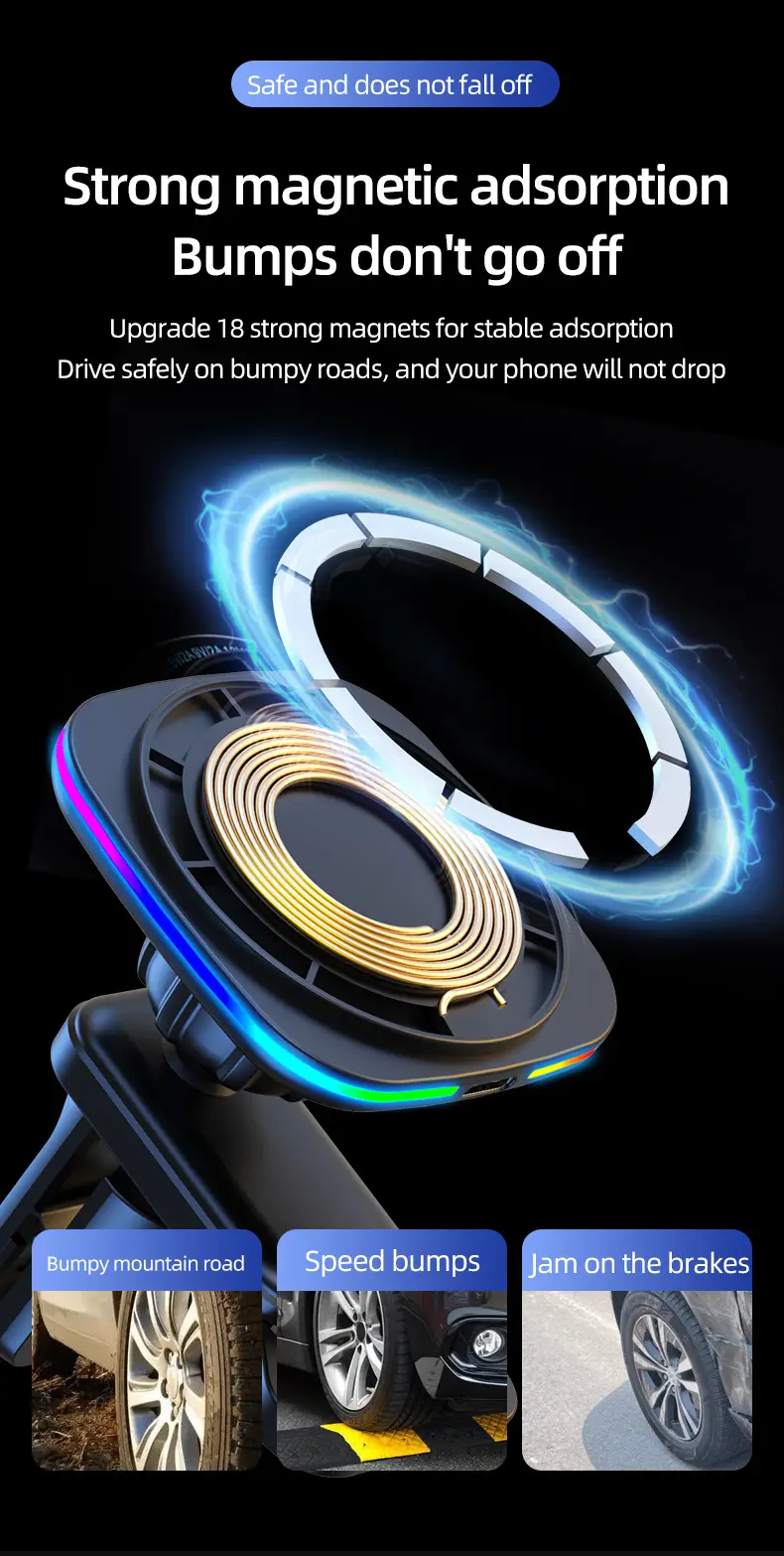 15W Magnetic Wireless Charger for Apple & Android Phones — feature 6