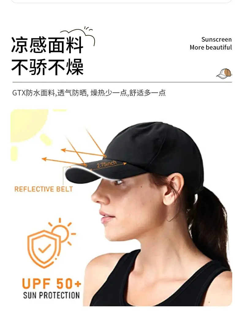 Unisex Waterproof Peaked Cap Sunshade Windproof Baseball Cap — feature 4