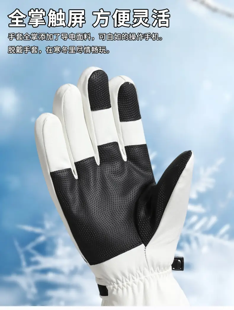 Wholesale winter ski gloves windproof waterproof fleece-lined warm touch screen outdoor riding electric car gloves thickened men — feature 10