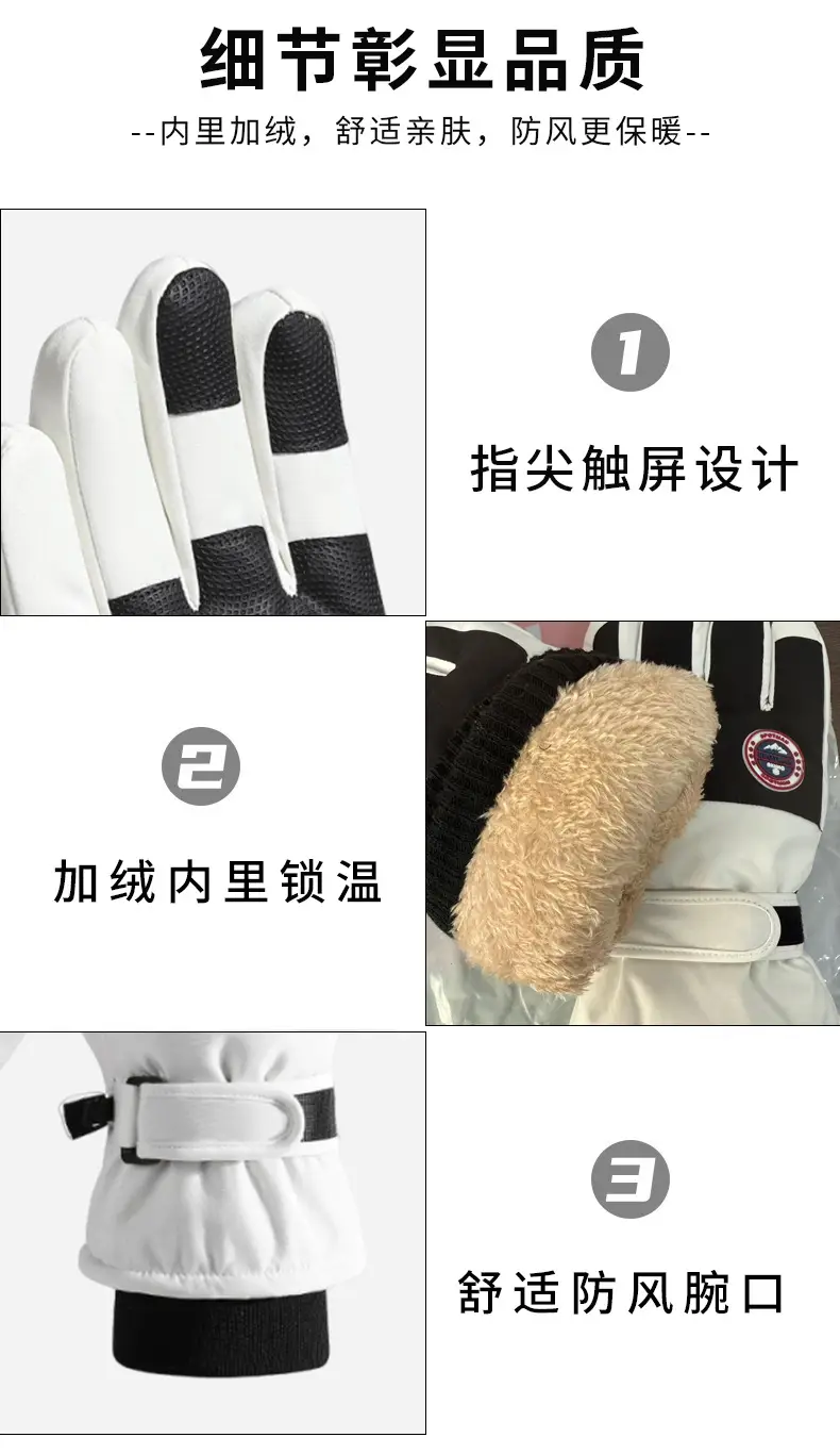 Wholesale winter ski gloves windproof waterproof fleece-lined warm touch screen outdoor riding electric car gloves thickened men — feature 13