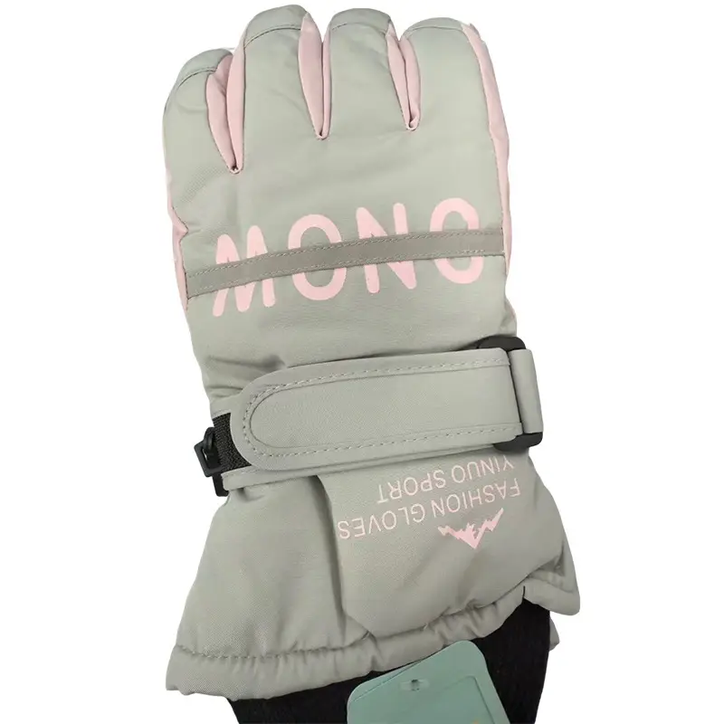 Wholesale winter ski gloves windproof waterproof fleece-lined warm touch screen outdoor riding electric car gloves thickened men