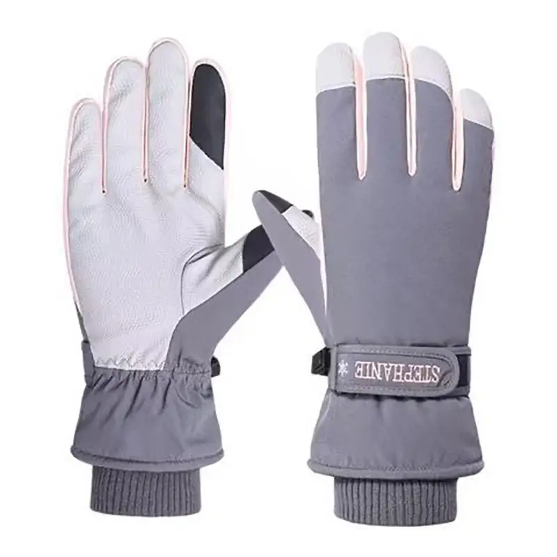 Wholesale winter ski gloves windproof waterproof fleece-lined warm touch screen outdoor riding electric car gloves thickened men