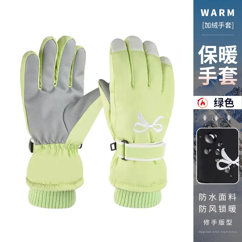 Wholesale winter ski gloves windproof waterproof fleece-lined warm touch screen outdoor riding electric car gloves thickened men