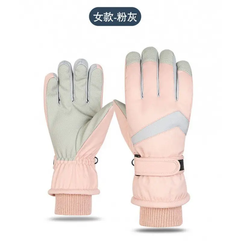 Wholesale winter ski gloves windproof waterproof fleece-lined warm touch screen outdoor riding electric car gloves thickened men