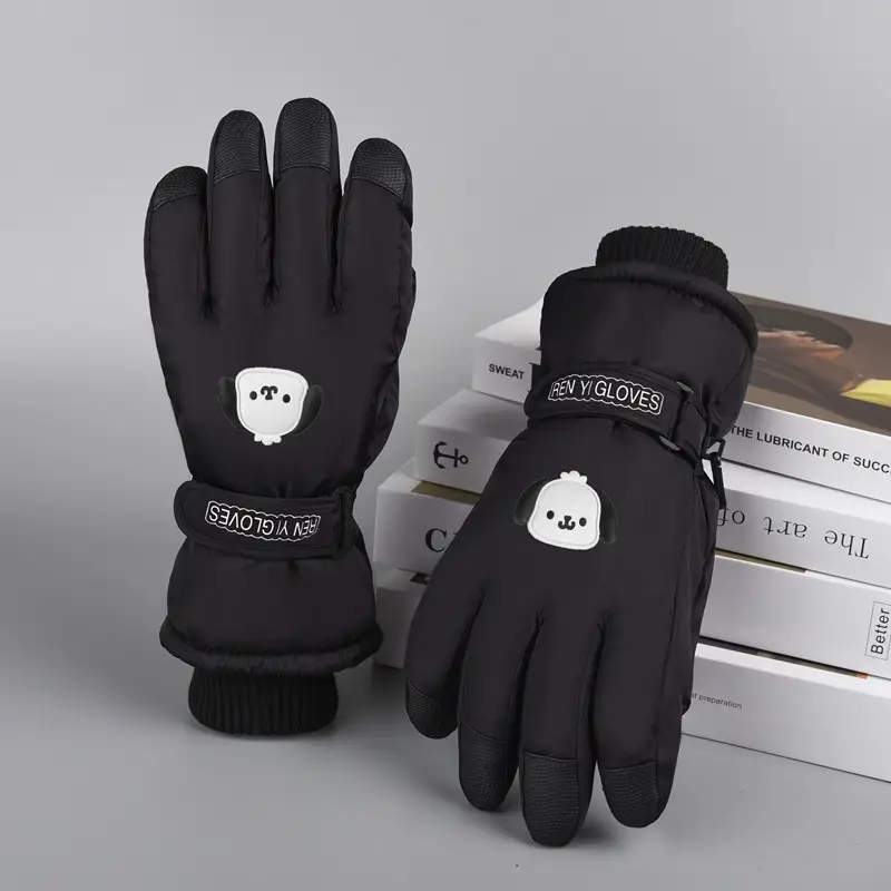 Wholesale winter ski gloves windproof waterproof fleece-lined warm touch screen outdoor riding electric car gloves thickened men