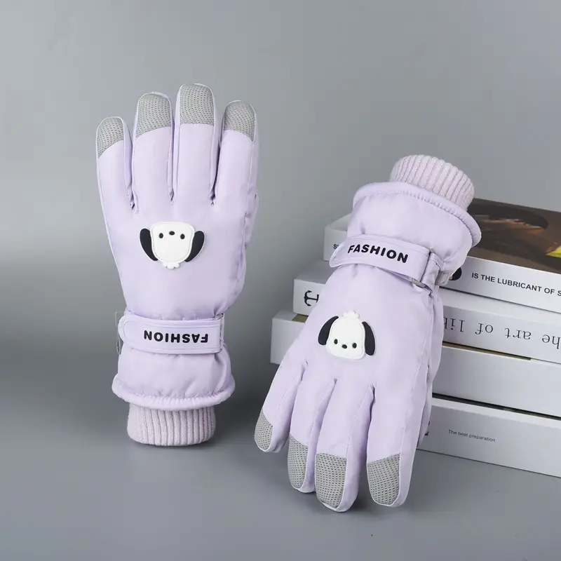 Wholesale winter ski gloves windproof waterproof fleece-lined warm touch screen outdoor riding electric car gloves thickened men