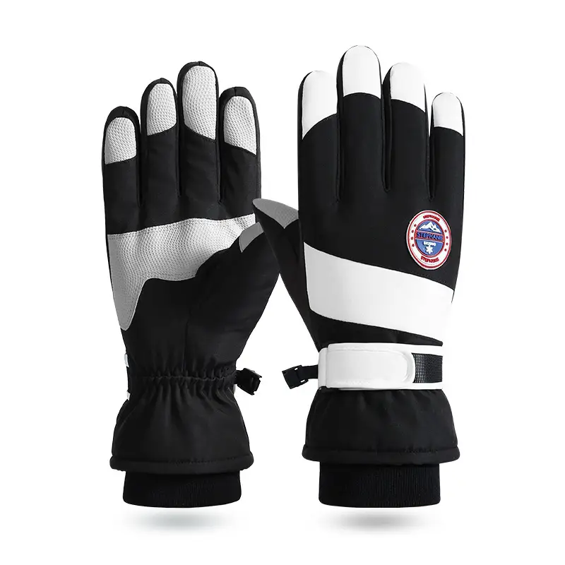 Wholesale winter ski gloves windproof waterproof fleece-lined warm touch screen outdoor riding electric car gloves thickened men