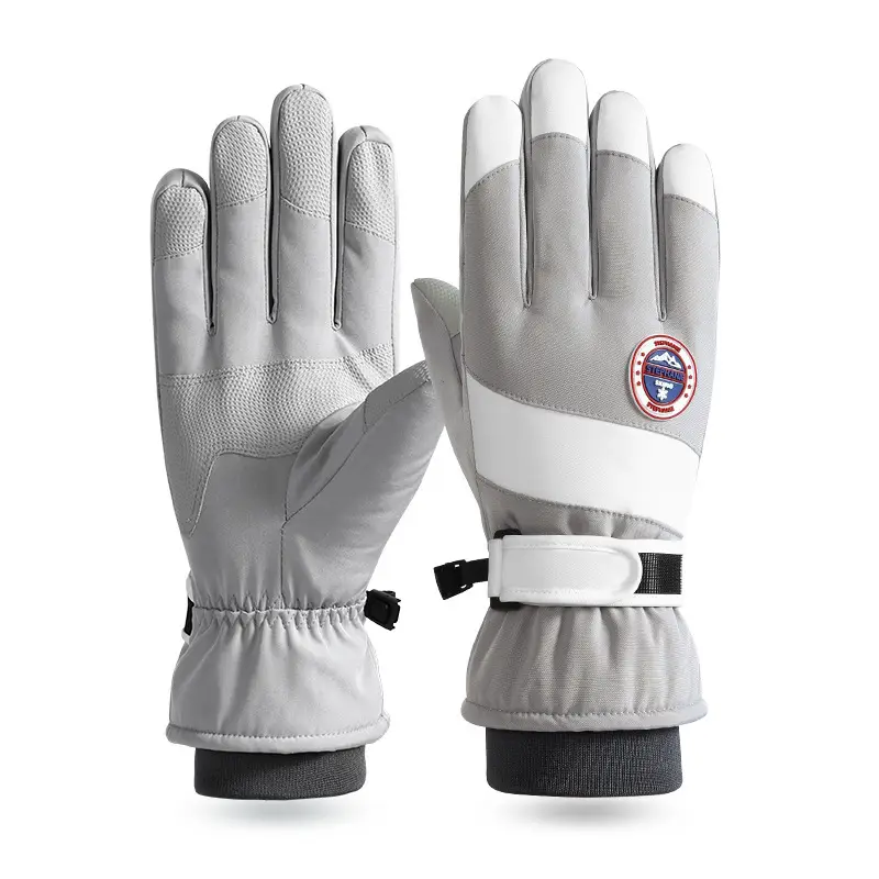 Wholesale winter ski gloves windproof waterproof fleece-lined warm touch screen outdoor riding electric car gloves thickened men