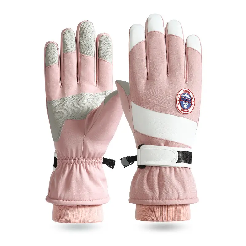 Wholesale winter ski gloves windproof waterproof fleece-lined warm touch screen outdoor riding electric car gloves thickened men