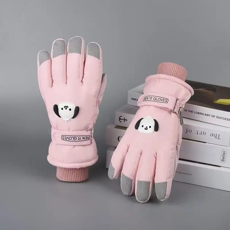 Wholesale winter ski gloves windproof waterproof fleece-lined warm touch screen outdoor riding electric car gloves thickened men