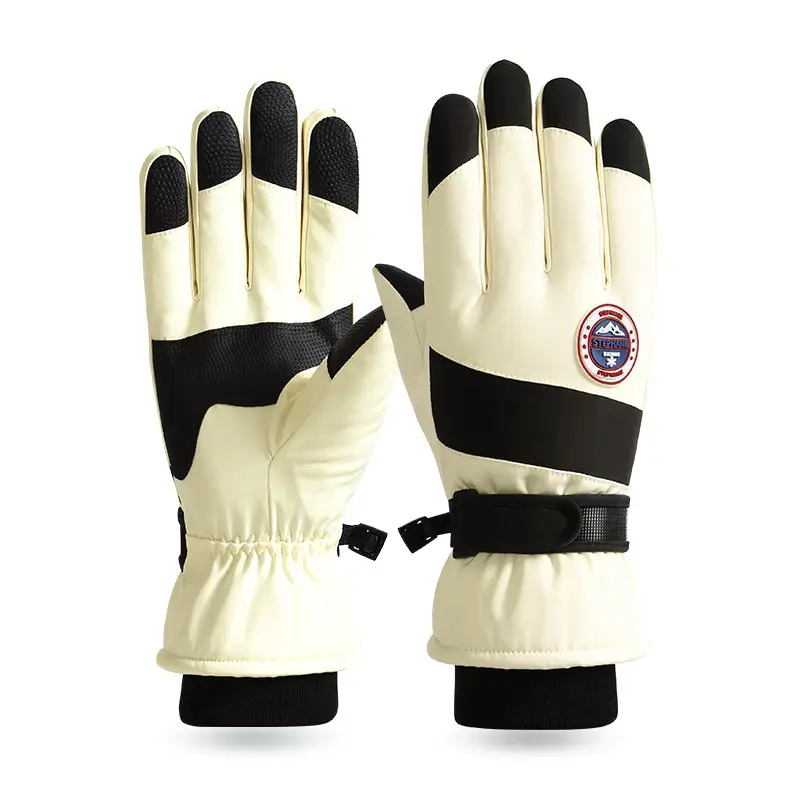 Wholesale winter ski gloves windproof waterproof fleece-lined warm touch screen outdoor riding electric car gloves thickened men