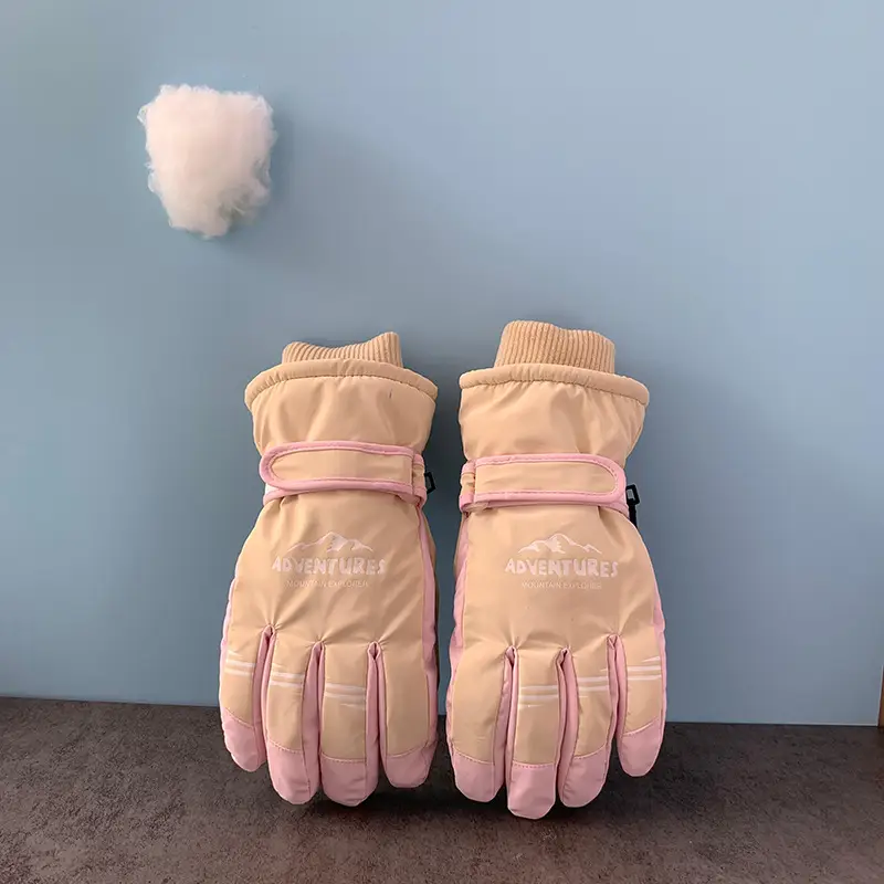 Wholesale winter ski gloves windproof waterproof fleece-lined warm touch screen outdoor riding electric car gloves thickened men