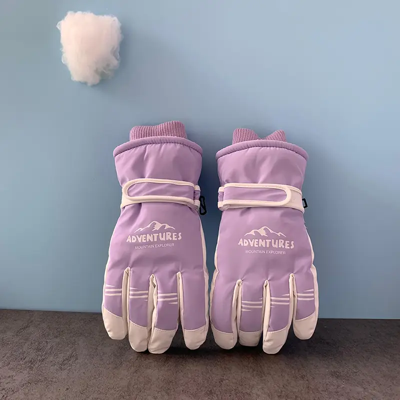 Wholesale winter ski gloves windproof waterproof fleece-lined warm touch screen outdoor riding electric car gloves thickened men