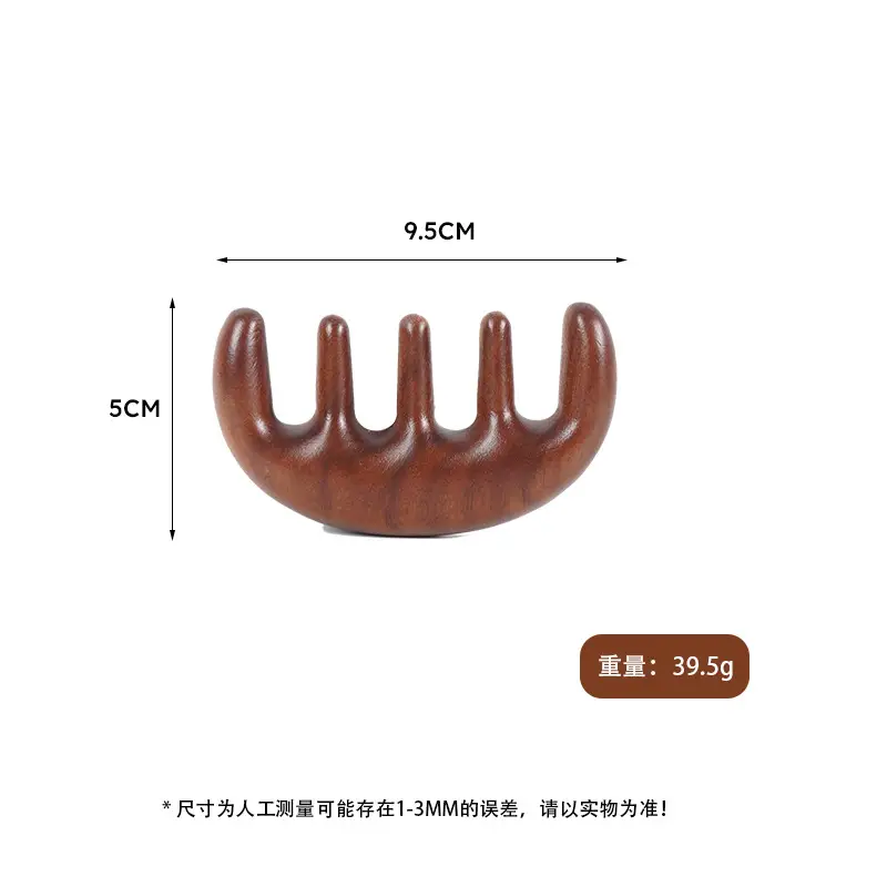 Wooden Massage Comb for Women 8x6cm Natural Health - Image 14