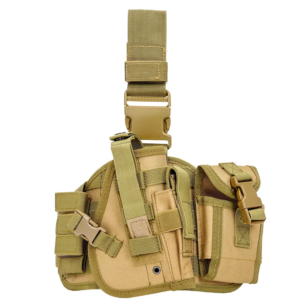 Tactical Gun Holster Belt Bag Quick Draw Bag Tan