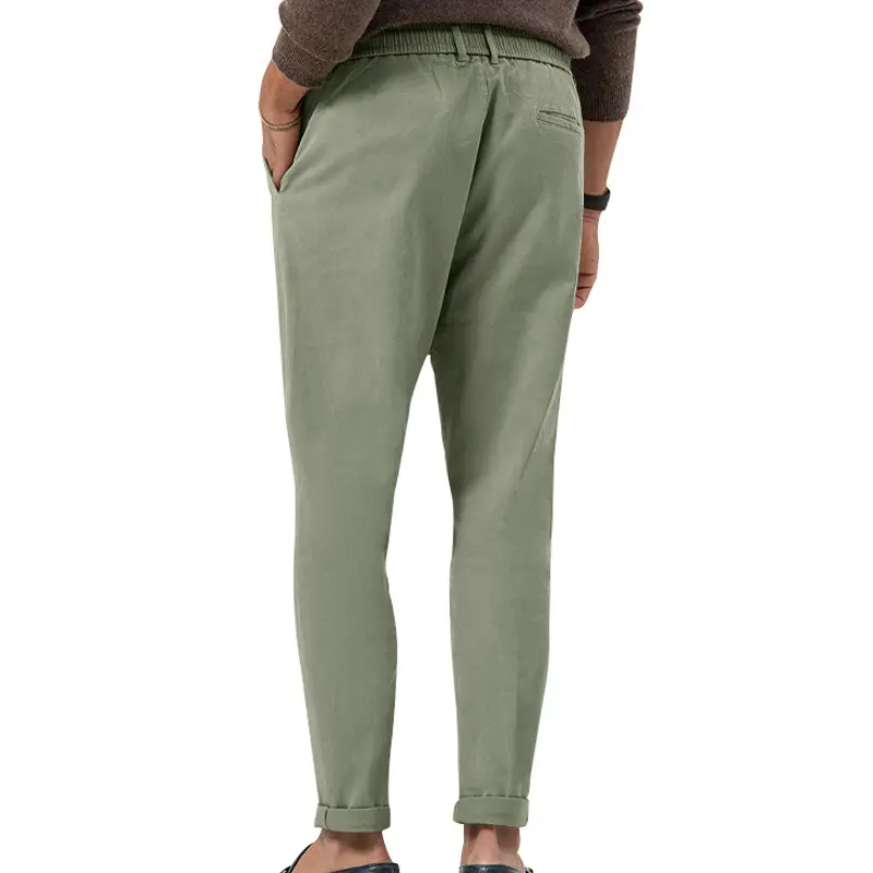 Men Green Straight Cut Casual Pants Large — feature 17