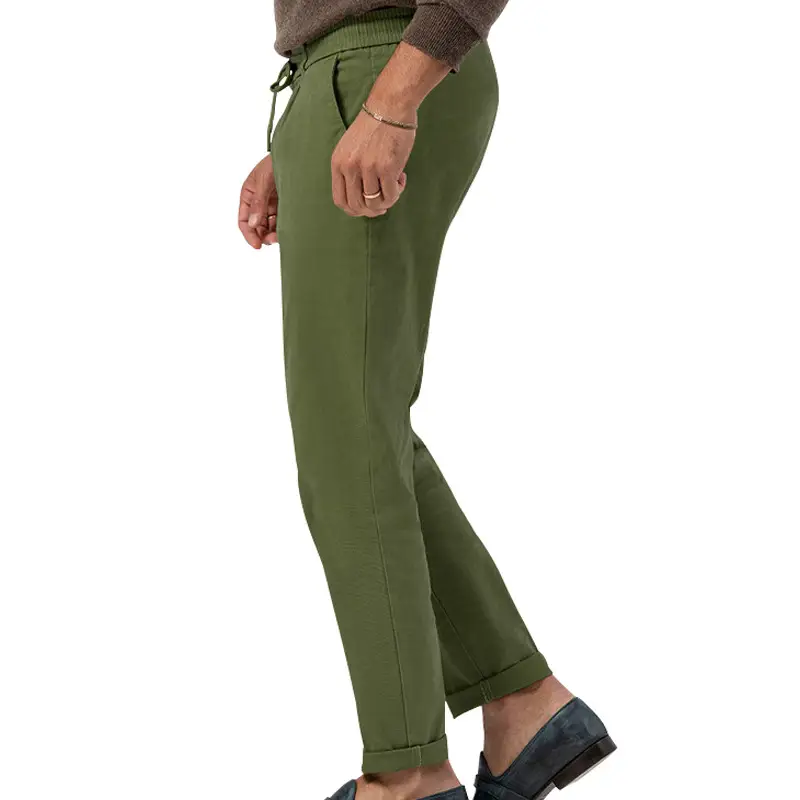 Men Green Straight Cut Casual Pants Large — feature 20