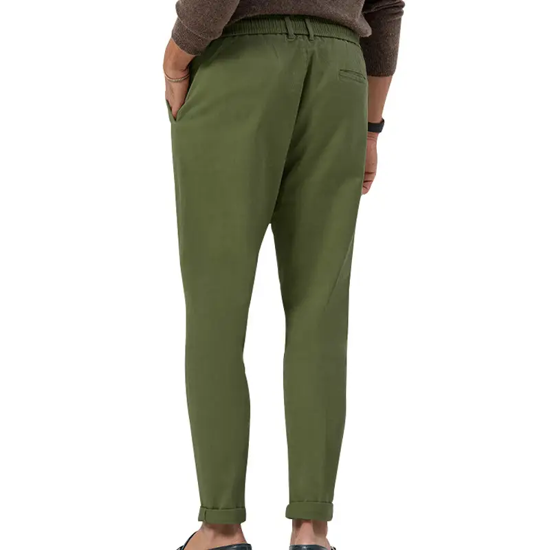Men Green Straight Cut Casual Pants Large — feature 21