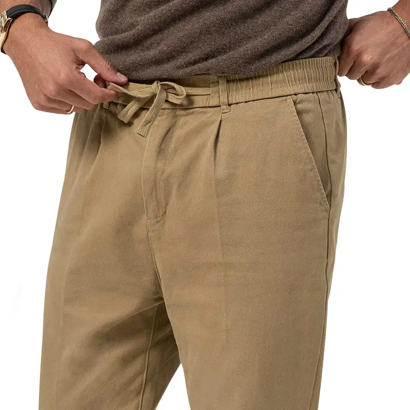 Men Green Straight Cut Casual Pants Large — feature 26