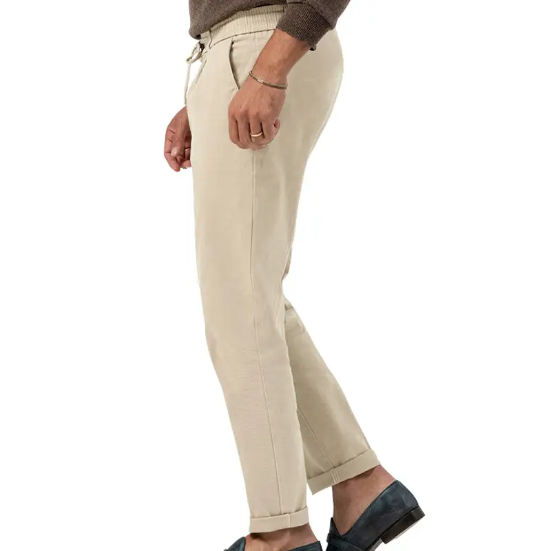 Men Green Straight Cut Casual Pants Large — feature 32