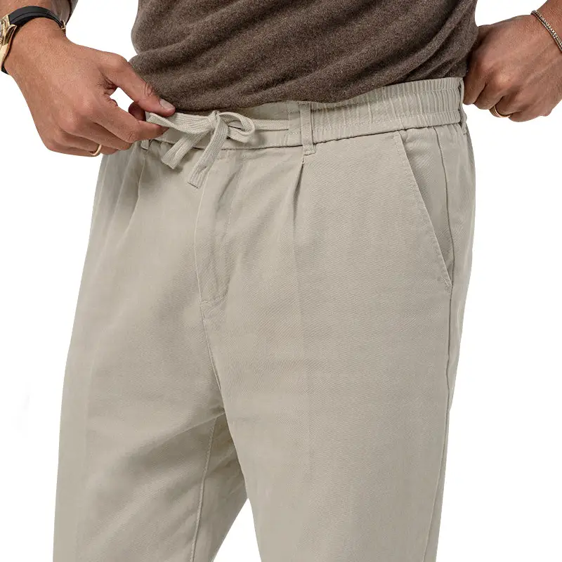 Men Green Straight Cut Casual Pants Large — feature 38