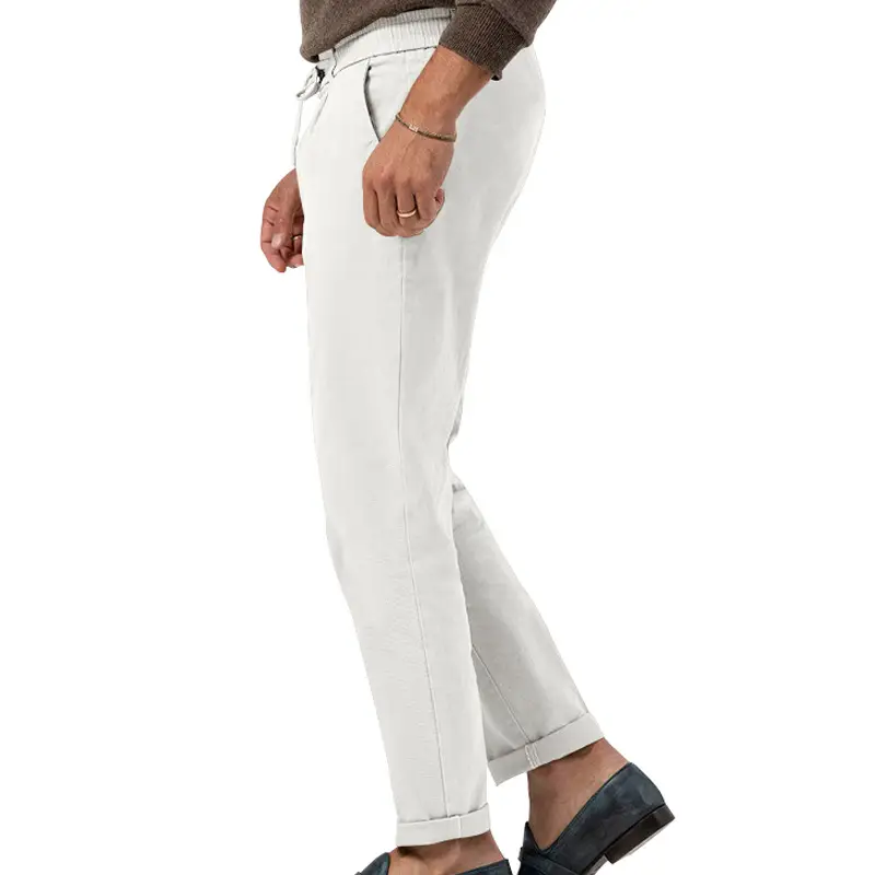 Men Green Straight Cut Casual Pants Large — feature 8