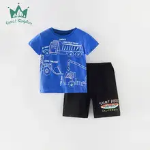 Boys Dinosaur Print T-Shirt Blue Short Sleeve — feature 7