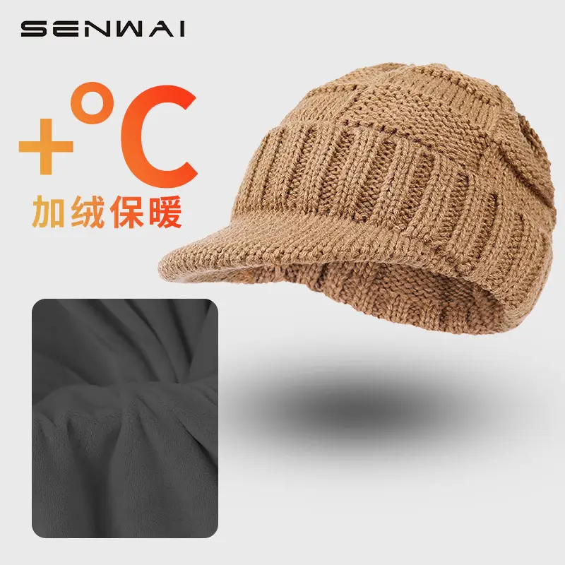 Men's Winter Fleece Cap Navy Blue Warm Ear Protection - Image 8