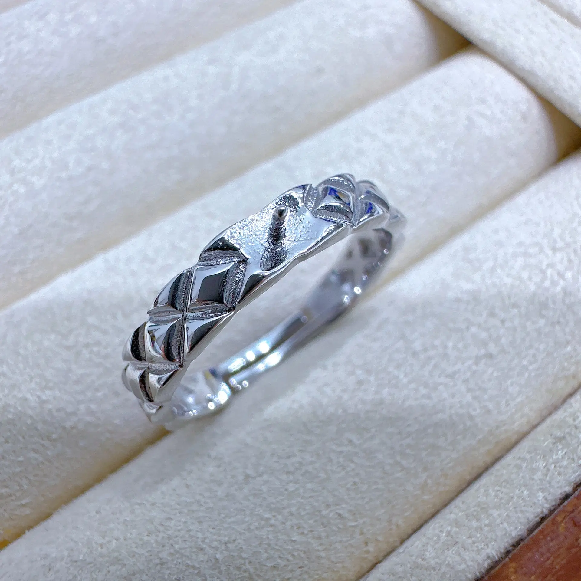 DIY Freshwater Pearl Ring Silver 8mm S925 - Image 6
