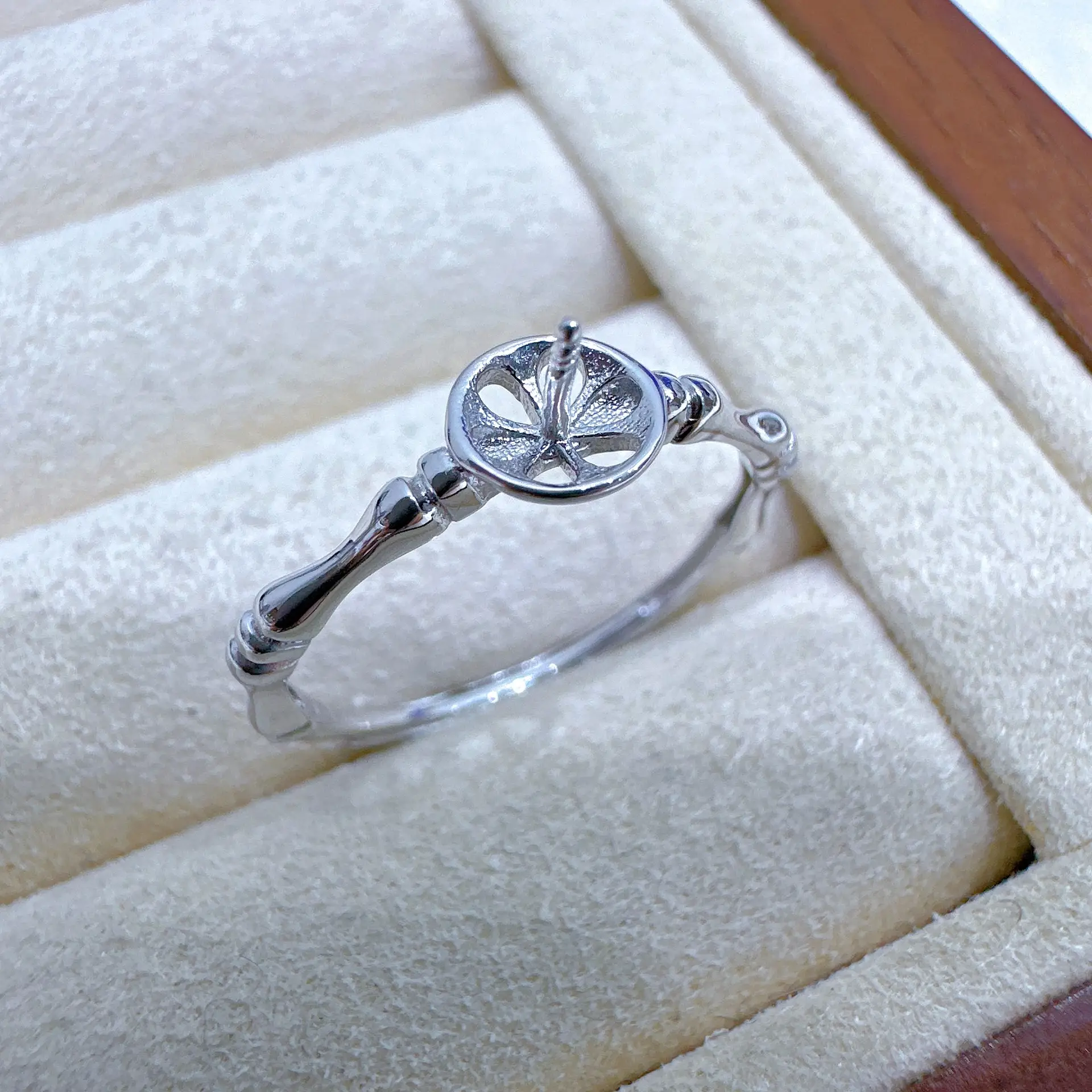DIY Freshwater Pearl Ring Silver 8mm S925 - Image 2