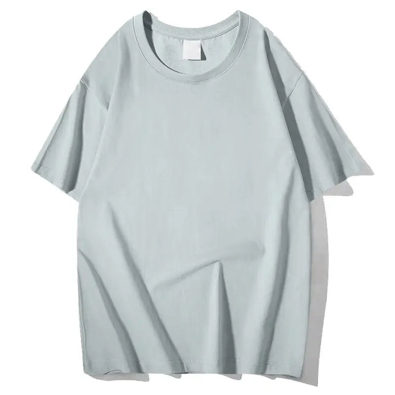 Men Navy Blue Loose Fit T-Shirt 260g Cotton - Image 8