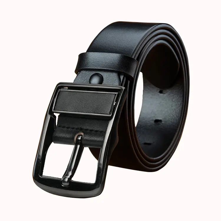Vintage Brown Leather Belt with Gold Buckle