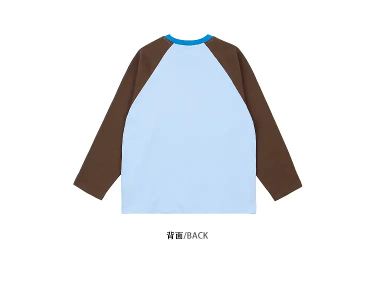 Girls Boys Retro Patchwork T-Shirt Blue White Spring New — feature 32