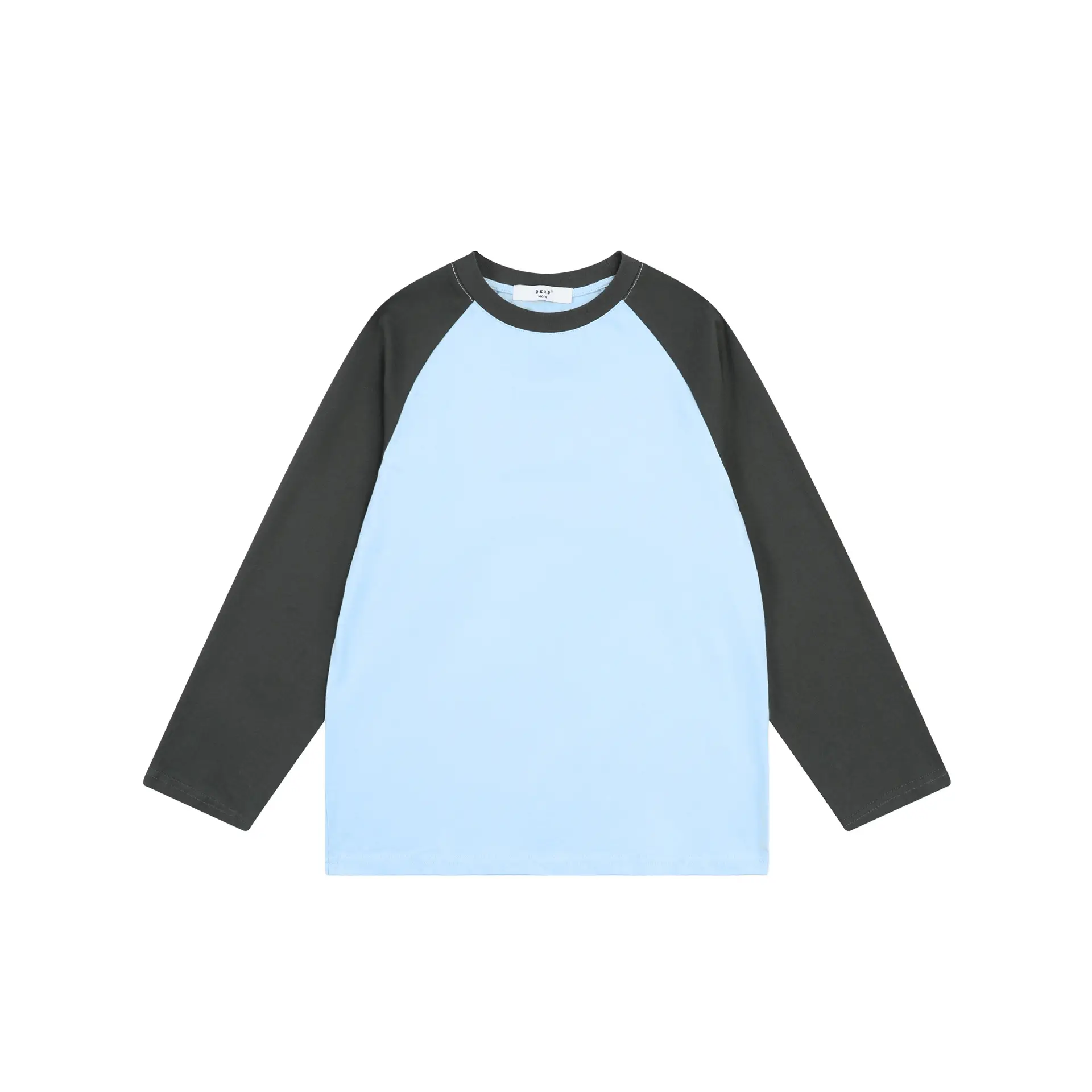 Girls Boys Retro Patchwork T-Shirt Blue White Spring New - Image 5