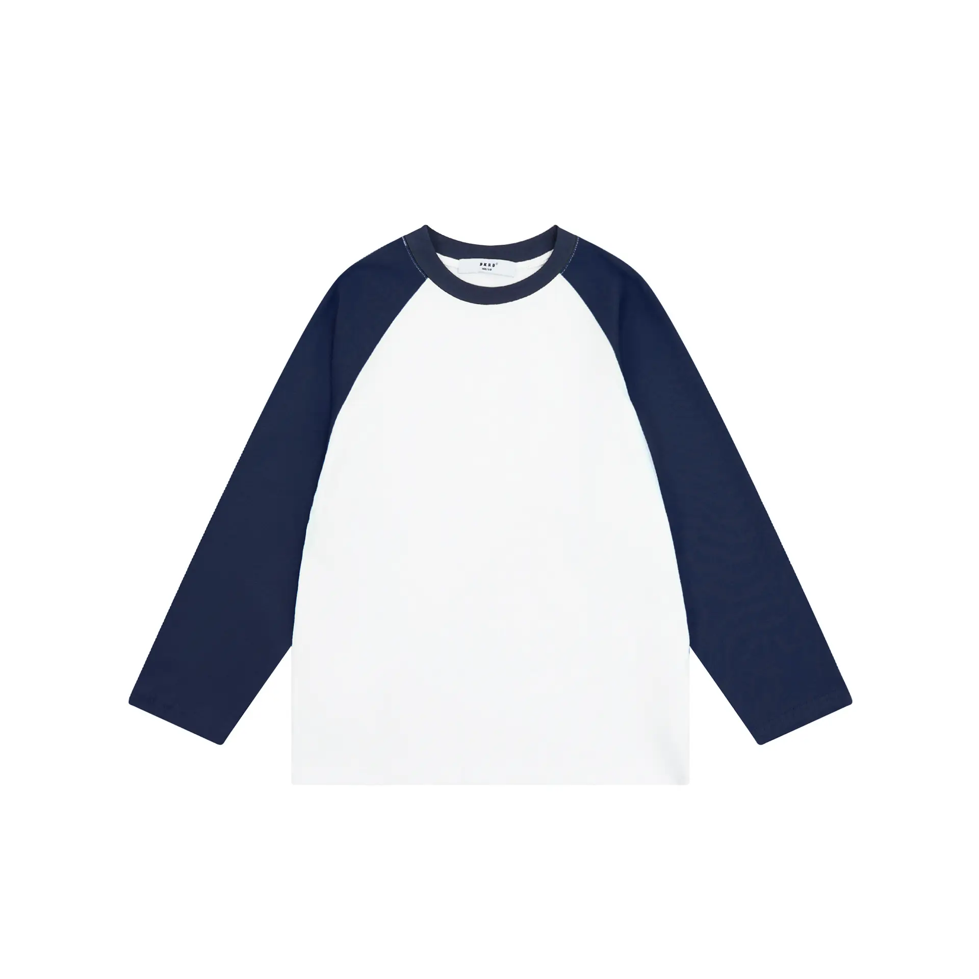 Girls Boys Retro Patchwork T-Shirt Blue White Spring New - Image 6