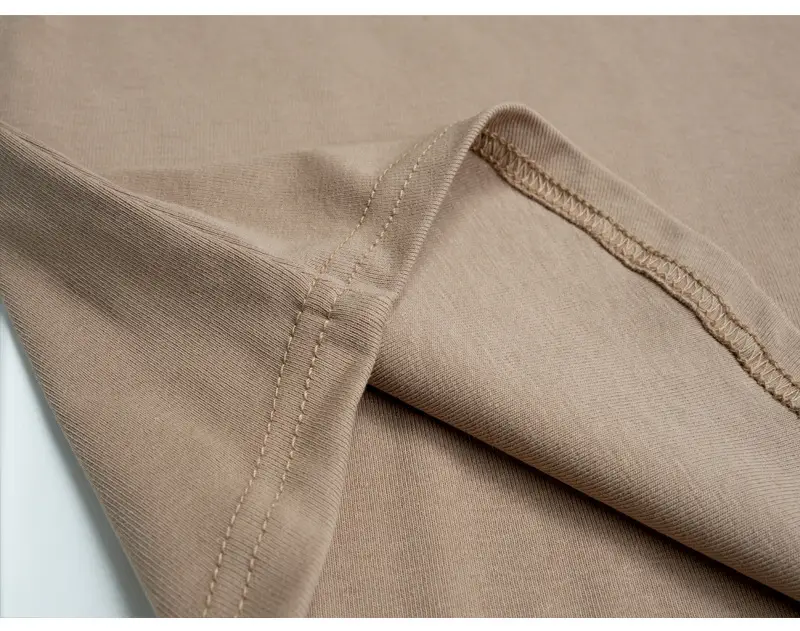 [Fleece-Lined/No Fleece] Pure Cotton Long-Sleeve T-Shirt for Women, Spring and Autumn, Irregular Curved Waist, Slimming Base Shirt Top — feature 9