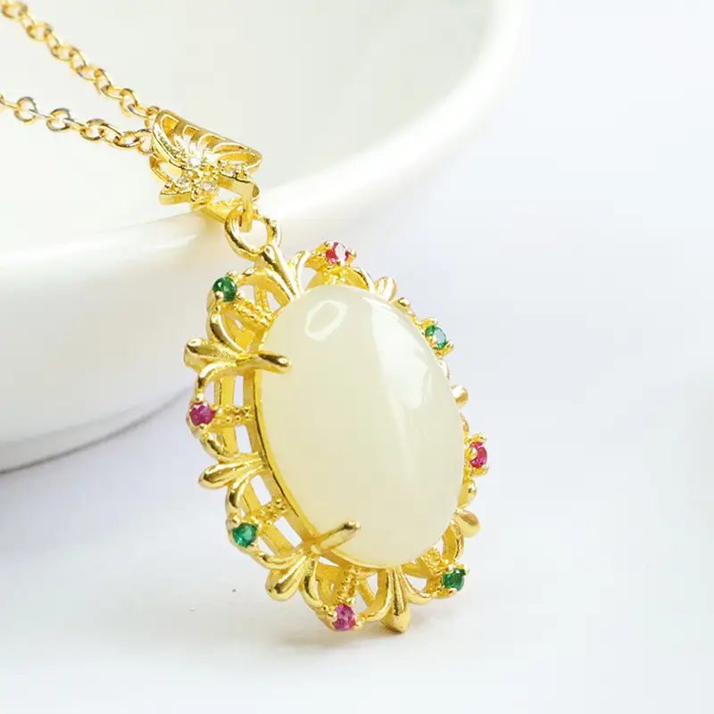 Guan Yu Jade Pendant Necklace for Women