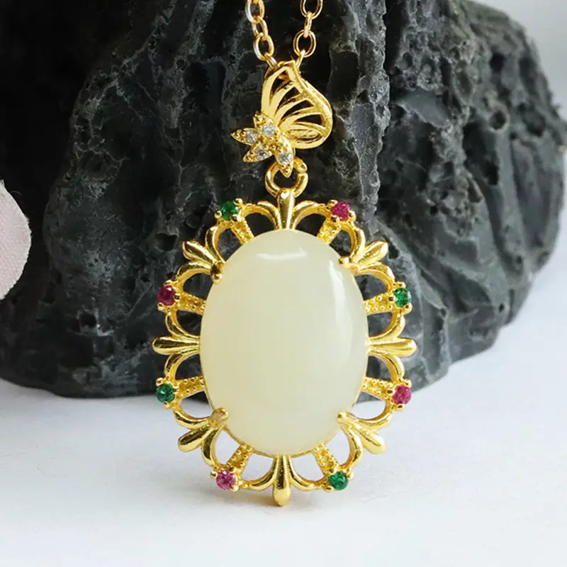 Guan Yu Jade Pendant Necklace for Women