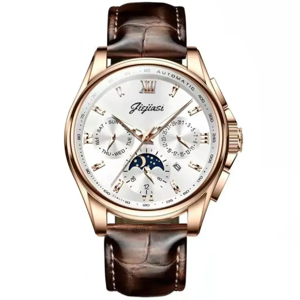 Men's Waterproof Luminous Calendar Watch Rose Gold Automatic - Image 10