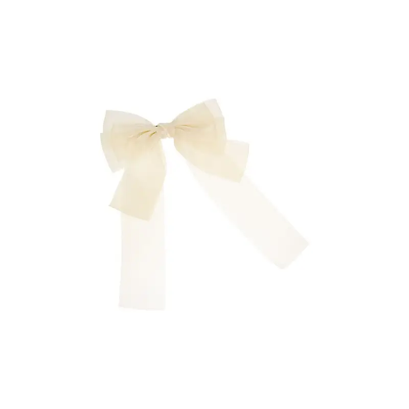 Pink & Black Silk Mesh Hairpin with Spring Clip — feature 14