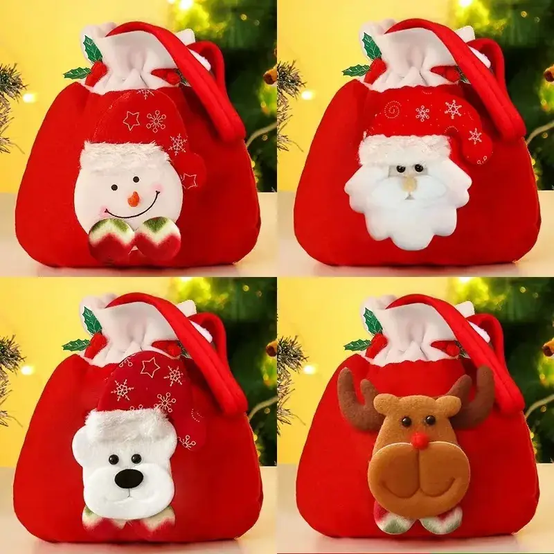 Christmas Apple Bag with Snowman Nose Decoration - Image 41