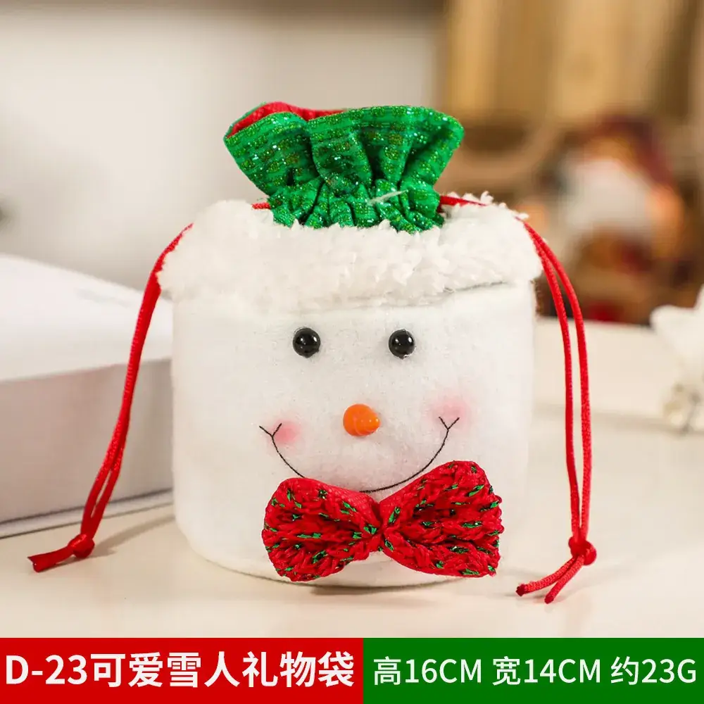 Christmas Apple Bag with Snowman Nose Decoration - Image 11