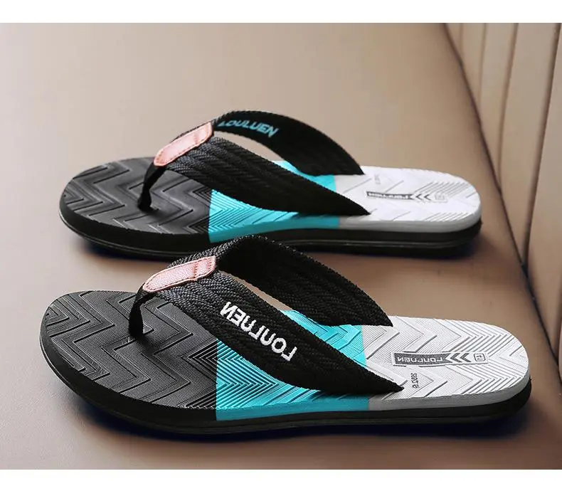Fujian big manufacturers 2023 Summer new slippers men's outdoor fashion casual beach men's flip flops batch hairpin — feature 21