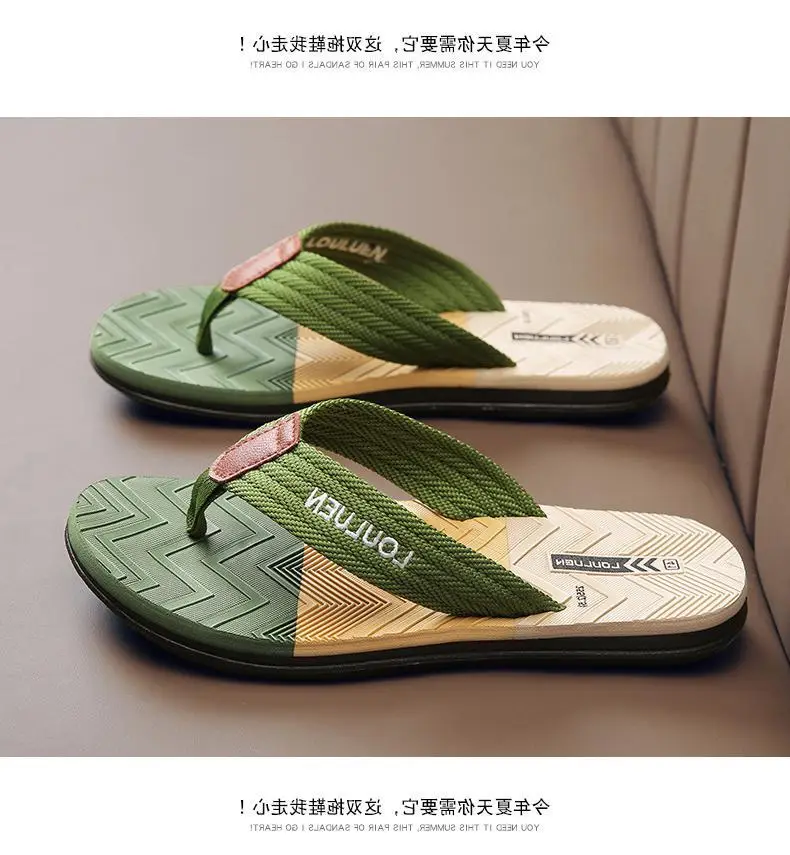 Fujian big manufacturers 2023 Summer new slippers men's outdoor fashion casual beach men's flip flops batch hairpin — feature 22